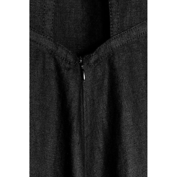 ZARA BLACK MIDI DRESS ZW COLLECTION NWT SIZE XS 100% LINEN - Picture 7 of 7